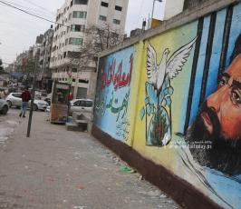 جدارية نصر للأسير هشام أبو هواش نفذها منتدى الفن التشكيلي (13)