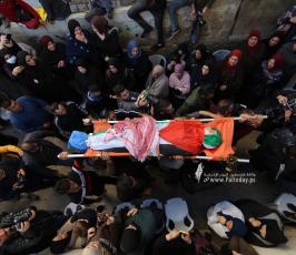 الشهيد الطفل محمد رزق صلاح (١٤عاما)، في مسقط رأسه بلدة الخضر ج (1)