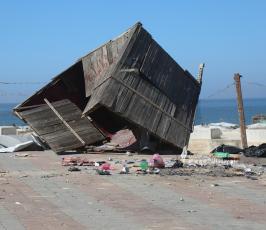 اكشاك الغلابة على بحر شمال غزة (2)