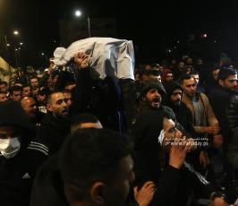 الشهيد محمد ابوصلاح (17عاماً) خلال نقله الى مستشفى جنين الحكومي (3)