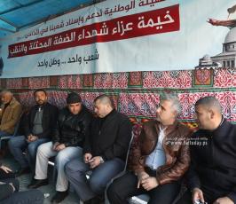  خيمة عزاء لشهداء الضفة والنقب في ساحة الجندي (1)
