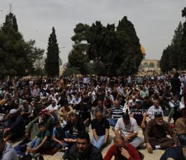 صلاة الجمعة الأولى من شهر رمضان في المسجد الاقصى المبارك (1)