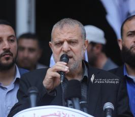 وقفة فصائلية في غزة للتنديد بمسيرة الاعلام المقرر تنظيمها يوم الاحد القادم في القدس (25)