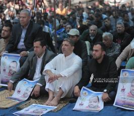 الجهاد تقيم صلاة الجمعة تضامنا مع الاسير المضرب عن الطعام خليل العواودة (18)
