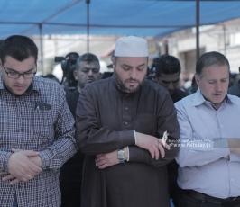 الجهاد تقيم صلاة الجمعة تضامنا مع الاسير المضرب عن الطعام خليل العواودة (14)