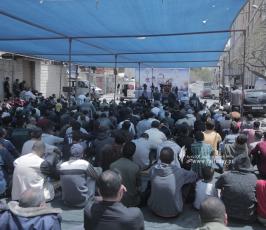 الجهاد تقيم صلاة الجمعة تضامنا مع الاسير المضرب عن الطعام خليل العواودة (6)