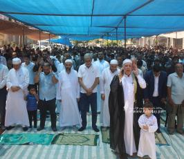 الجهاد تقيم خطبة وصلاة الجمعة نصرة للأسرى و دعما للأسير المضرب عن الطعام خليل عواودة امام مقر الصليب الاحمر بمدينة غزة (10)