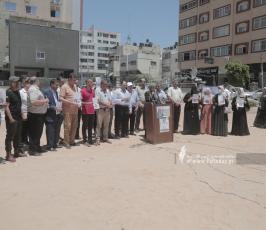 منتدى الاعلاميين ينظم وقفة للمطالبة بالعدالة للشهيدة شيرين أبو عاقلة ومحاسبة الاحتلال على جريمته (1)