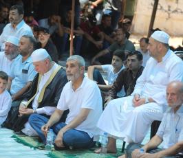 الجهاد تقيم خطبة وصلاة الجمعة نصرة للأسرى و دعما للأسير المضرب عن الطعام خليل عواودة امام مقر الصليب الاحمر بمدينة غزة (14)