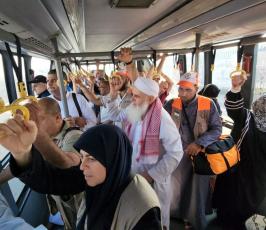? صور  وصول الدفعة الأولى من حجاج قطاع غزة إلى مطار القاهرة الدولي (3)