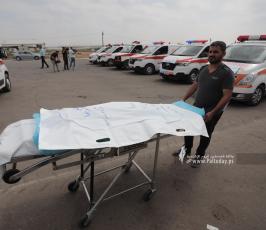 سيارات الإسعاف في غزة باتجاه بيت حانون للمطالبة بحقوق المرضى في العلاج (3)