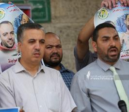 منتدى المحامي بالاتحاد الاسلامي في النقابات ينظم مؤتمر صحفي تضامناً من الأسرى المضربين عن الطعام  (11)