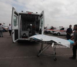 سيارات الإسعاف في غزة باتجاه بيت حانون للمطالبة بحقوق المرضى في العلاج (4)