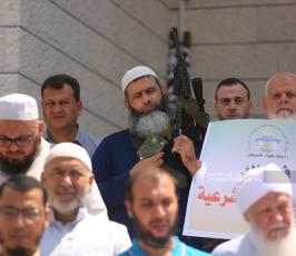 المؤسسات العلمائية بغزة تنظم  وقفة تضامنية نصرة لأسرانا (11)