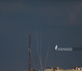 رشقة صاروخية سرايا القدس (2)