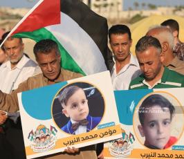  افتتاح أكبر منحوتة رملية في فلسطين بطول 100 متر تتضمن أسماء الشهداء الأطفال في معركة وحدة الساحات (15)