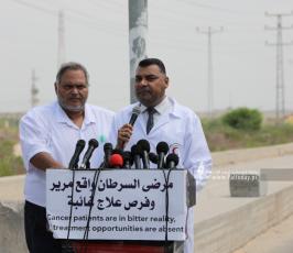 سيارات الإسعاف في غزة باتجاه بيت حانون للمطالبة بحقوق المرضى في العلاج (6)