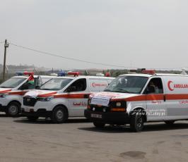 سيارات الإسعاف في غزة باتجاه بيت حانون للمطالبة بحقوق المرضى في العلاج (5)