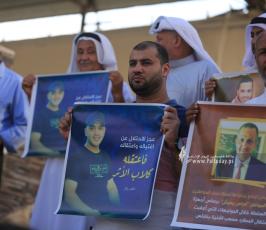 التجمع الوطني للقبائل والعشائر والعائلات الفلسطينية خلال الوقفة التضام