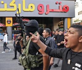 حشود مهيبة تشارك في جنازة شهداء نابلس (12)