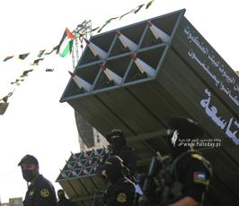 راجمات الصواريخ التي كشفت عنها سرايا القدس في مهرجان الانطلاقة الجهادية (15)