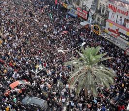 حشود مهيبة تشارك في جنازة شهداء نابلس (3)