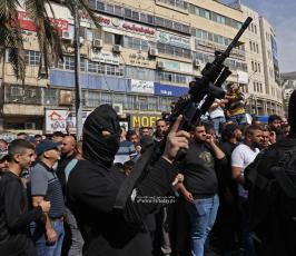 حشود مهيبة تشارك في جنازة شهداء نابلس (10)
