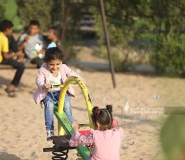 حديقة العودة بمخيم ملكة شرق قطاع غزة قبلة طلاب المدارس خلال إجازة الربع الأول من الفصل الدراسي لعام2022 (3)