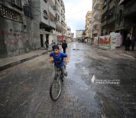 شوارع غزة منخفض جوى (14)