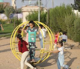حديقة العودة بمخيم ملكة شرق قطاع غزة قبلة طلاب المدارس خلال إجازة الربع الأول من الفصل الدراسي لعام2022 (9)