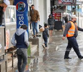 منخفض جوى امطار شوارع غزة (5)