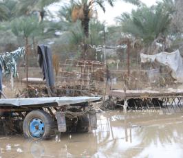  آثار المنخفض الجوي وفتح السدود في دير البلح ومكان وفاة الشاب اقطيفان (4)