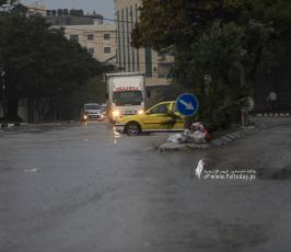 منخفض شوارع غزة مطر (3)