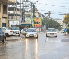 منخفض شوارع غزة مطر (1)