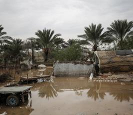  آثار المنخفض الجوي وفتح السدود في دير البلح ومكان وفاة الشاب اقطيفان (16)