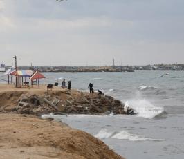 منخفض جوى امطار شوارع غزة (10)