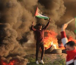 مسرة قرب الحدود الشرقية لقطاع غزة تنديدًا بالعدوان الإسرائيلي على جنين (9)