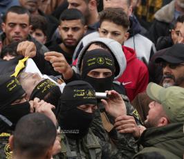 سرايا القدس تودع شهيدها المجاهد «سائد القطناني» بجنازة مهيبة (6)