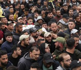 سرايا القدس تودع شهيدها المجاهد «سائد القطناني» بجنازة مهيبة (1)