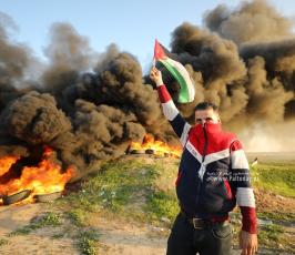 مسرة قرب الحدود الشرقية لقطاع غزة تنديدًا بالعدوان الإسرائيلي على جنين (16)