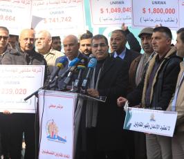 مؤتمر صحفي للمقاولين بغزة حول التأكيد على مقاطعة عطاءاتالأونرواوالاعلان عن الاجراءات التصعيدية (9)