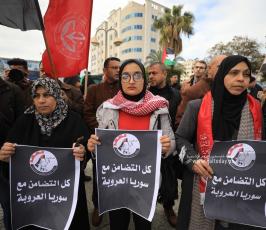 وقفة بغزة تضامن تضامناً مع سوريا بعد كارثة الزلزال (3)