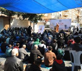 صلاة جمعة أمام مقر الصليب الأحمر بغزة تضامناً مع الأسرى (6)