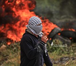اطارات  ومواجهات على حدود غزة (24)