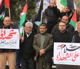 وقفة للفصائل الفلسطينية في غزة للتنديد بجريمة الاحتلال في أريحا (6)
