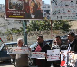 مؤتمر صحفي للقوى الوطنية بغزة بالتزامن مع رام الله بشأن اضراب الأسرى (8)