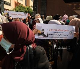 طلبة الجامعات في غزة ينظمون وقفة دعم واسناد للمقاومة في الضفة والقدس (12)