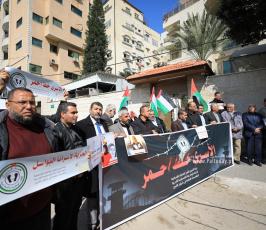 مؤتمر صحفي للقوى الوطنية بغزة بالتزامن مع رام الله بشأن اضراب الأسرى (1)