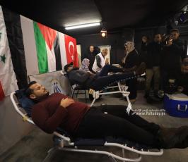 غزة.. حملة لـالتبرع بالدم تضامنا مع تركيا وسوريا (7)