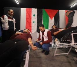غزة.. حملة لـالتبرع بالدم تضامنا مع تركيا وسوريا (8)